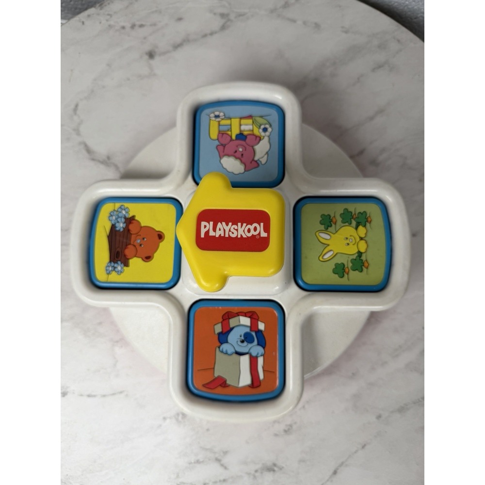 Vintage 1990 Playskool Peek 'n Pop Flip Push Toy Model 5127 Preschool - Tested